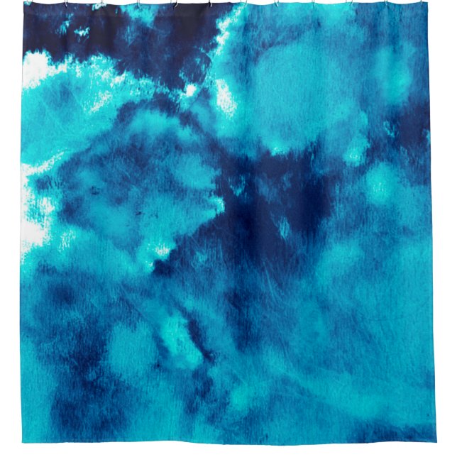 Blauer Phantom Fashion Patterns Dirty Plash Waterc Duschvorhang (Vorderseite)
