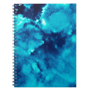 Blauer Phantom Fashion Patterns Dirty Plash Waterc Notizblock