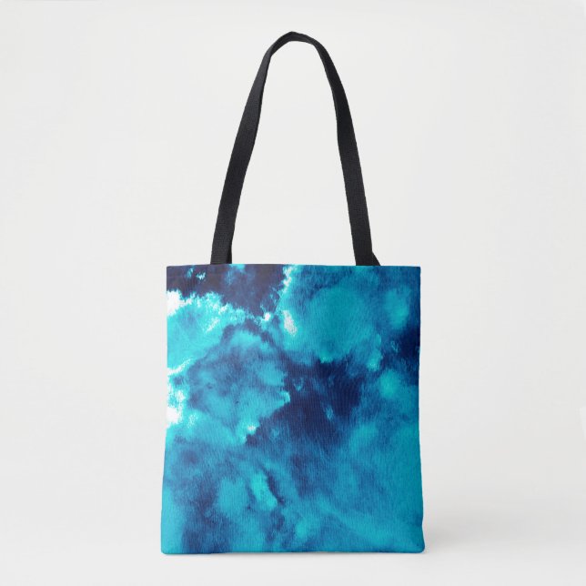 Blauer Phantom Fashion Patterns Dirty Plash Waterc Tasche (Vorderseite)