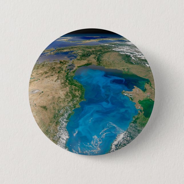 Blauer Phytoplankton blühen im Schwarzen Meer Button (Vorderseite)