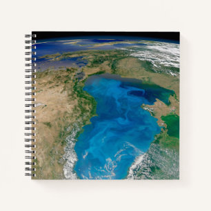 Blauer Phytoplankton blühen im Schwarzen Meer Notizbuch