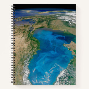 Blauer Phytoplankton blühen im Schwarzen Meer Notizbuch