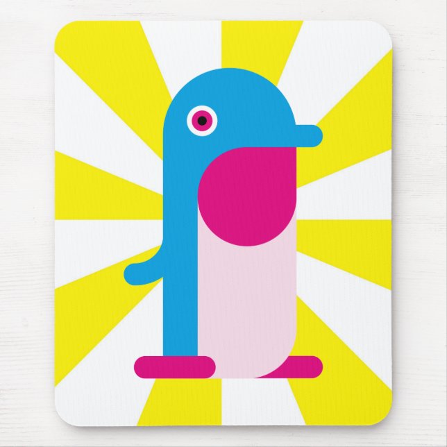 Blauer Pinguin Mousepad (Vorne)