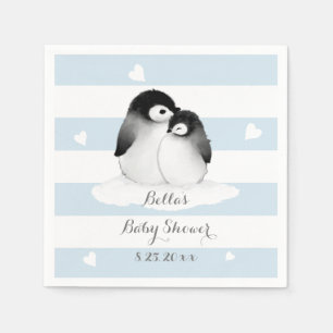 Blauer Pinguin-Papierservietten Serviette