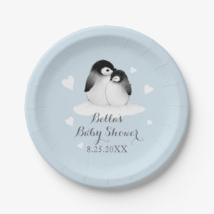 Blauer Pinguin-Pappteller Pappteller