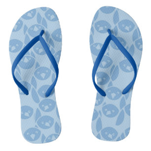 Blauer Pinguinmuster Hintergrund Flip Flops