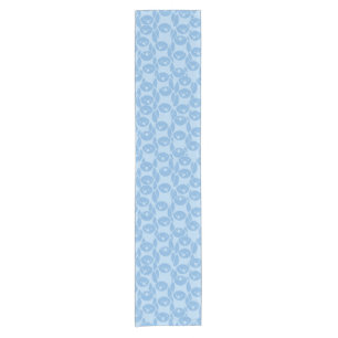 Blauer Pinguinmusterhintergrund Kurzer Tischläufer