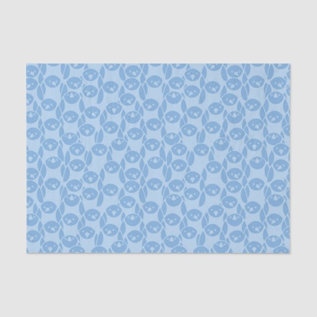 Blauer Pinguinmusterhintergrund Seidenpapier (Vorderseite)