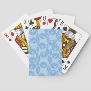 Blauer Pinguinmusterhintergrund Spielkarten