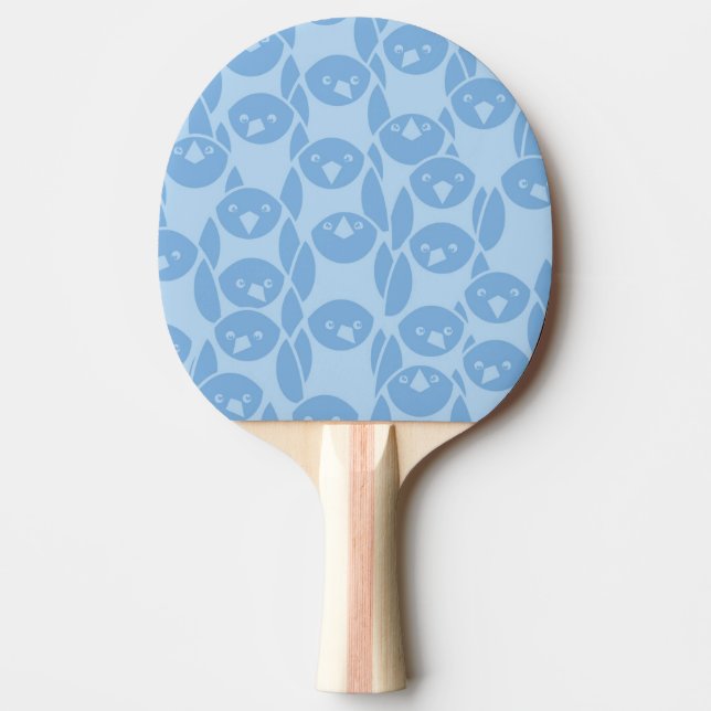Blauer Pinguinmusterhintergrund Tischtennis Schläger (Vorderseite)