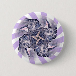 Blauer Pinwheel-Button Button