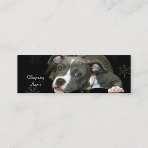 Blauer Pitbull Welpen-dünne Visitenkarten Mini Visitenkarte