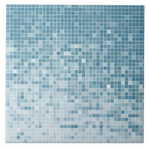 Blauer Pixel-Mosaikverlauf Fliese