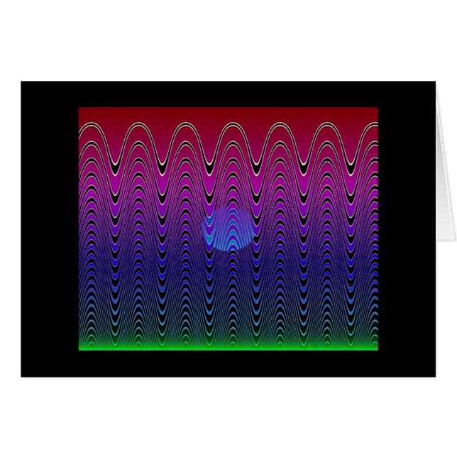 Blauer Pixel-Sonnenuntergang #7 (Karte) (Vorderseite (Horizontal))