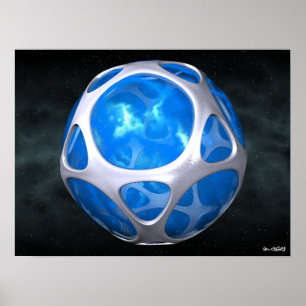 Blauer Planet Poster