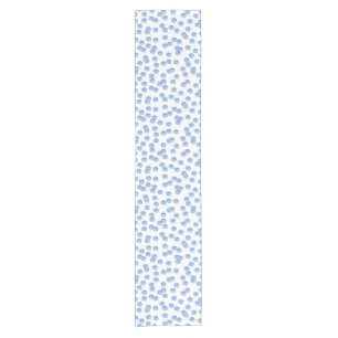 Blauer Polka-Punkt-kurzer Tabellen-Läufer Kurzer Tischläufer