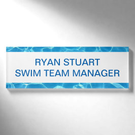Blauer Pool Blaues Wasser individuell gestalten Namenschild