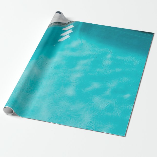 Blauer Pool Geschenkpapier (Ungerollt)