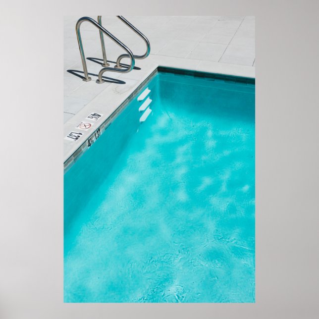 Blauer Pool Poster (Vorne)
