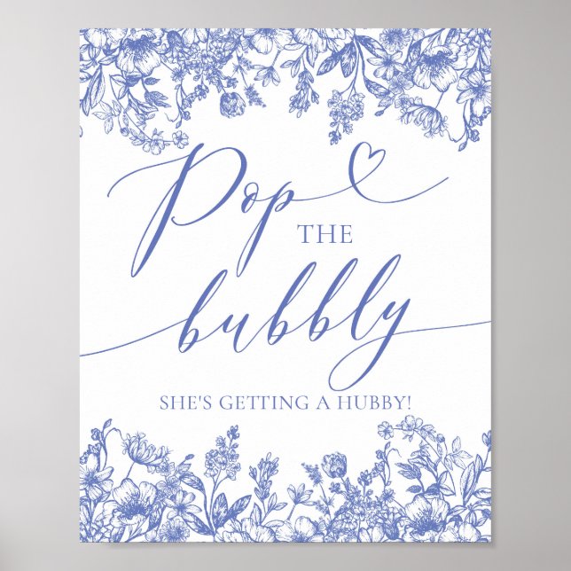 Blauer Pop Die Blase, die sie bekommt ein Hubby Poster (Vorne)
