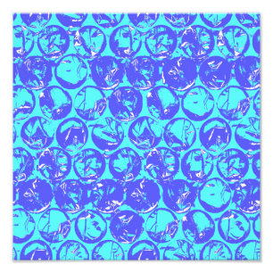 Blauer Pop Fotodruck
