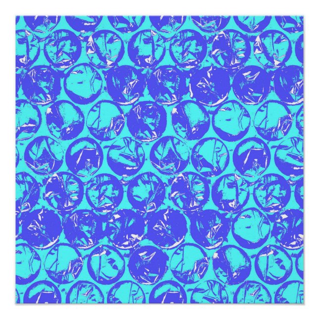 Blauer Pop Poster (Vorderseite)