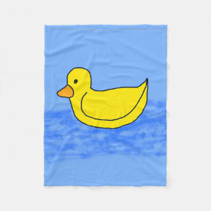 Blauer Popcorn Anime Ente  Fleecedecke