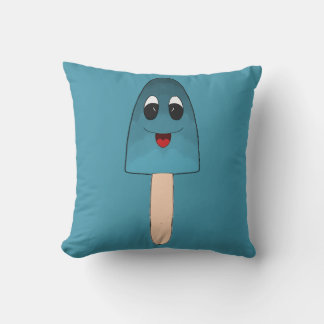 Blauer Popsikel Symmetrische Doodle | Digitale Kun Kissen