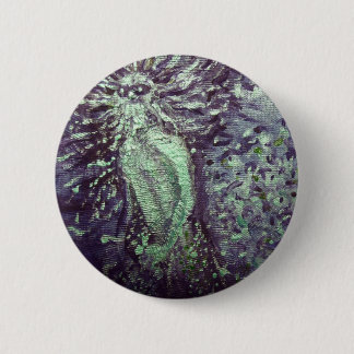 Blauer Poseidon griechischer Gott-surreale Malerei Button