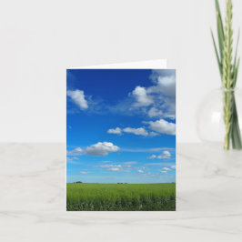 Blauer Prairie-Himmel Faltenkarte Karte