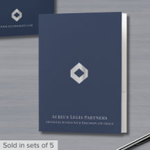 Blauer Präsentationsordner mit Silver Logo