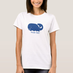 Blauer Preppy nautischwal personalisiert T-Shirt