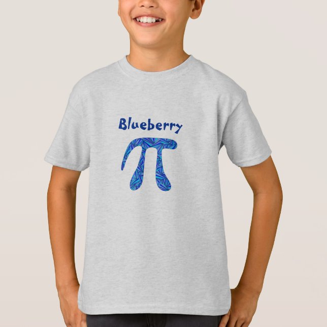 Blauer PU-Symbol-Mathegeek-niedlicher T-Shirt (Vorderseite)