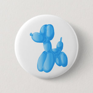 Blauer Pudel Button