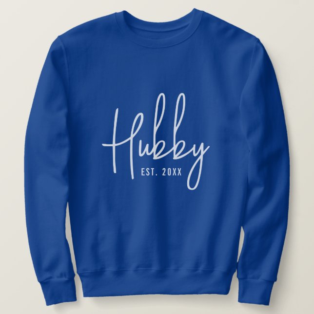 Blauer Pullover Geschenk für Ehemann (Design vorne)
