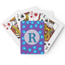 Blauer Punkt-Buchstabe-Spielkarten
