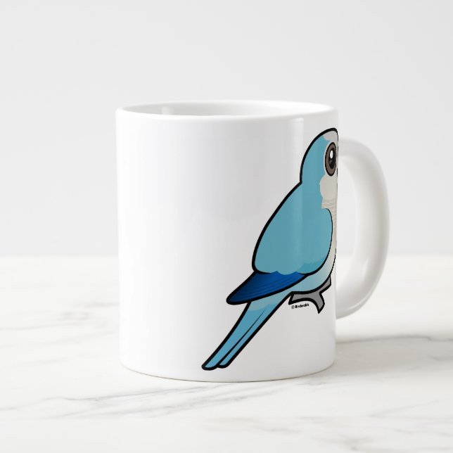 Blauer Quäker Jumbo-Tasse (Vorderseite Rechts)
