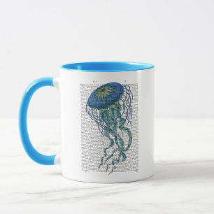 Blauer Quallen Tasse