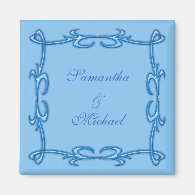 Blauer Rahmen Magnet (Vorne)