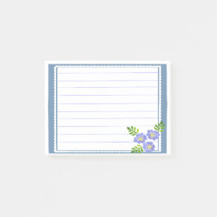Blauer Rahmen Rahmen Post-it Klebezettel