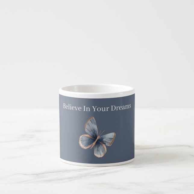 Blauer Rahmfalter   Espressotasse (Vorderseite)