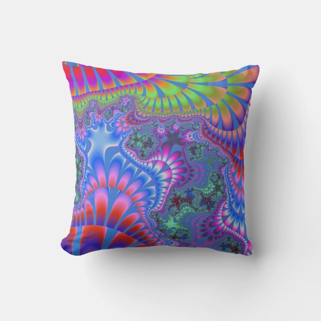 Blauer Rainbow Melt Kissen (Vorderseite)