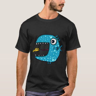 blauer Raubfisch T-Shirt