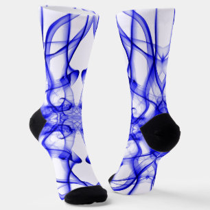 Blauer Rauch auf weiß Socken