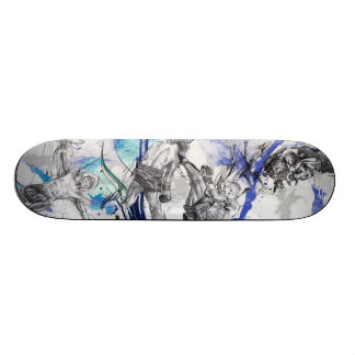 Blauer Rauchentwurf des thailändischen Verpackens Skateboard