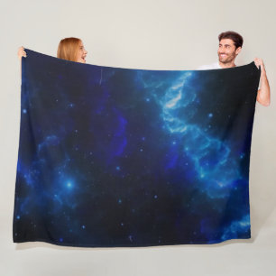 BLAUER RAUM FLEECEDECKE