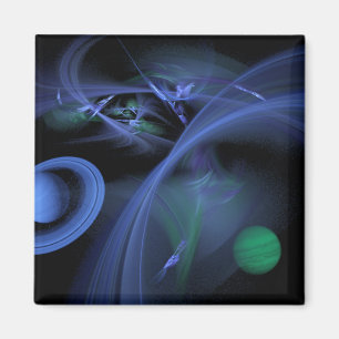 Blauer Raum Magnet