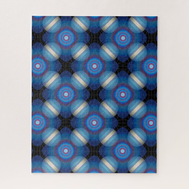 Blauer Räumlicher Geometrischer (Vertikal)