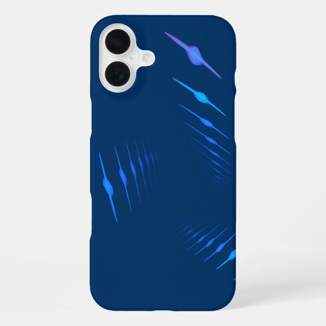Blauer REbell iPhone 16 Plus Hülle (Rückseite)