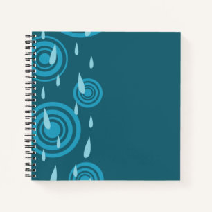 Blauer Regen Notizbuch